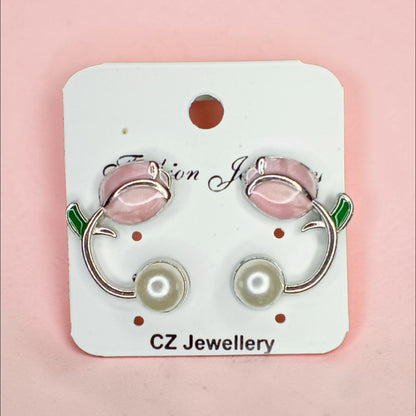 Combo Set of Pearl & Floral Designer Earrings for Women and Girls