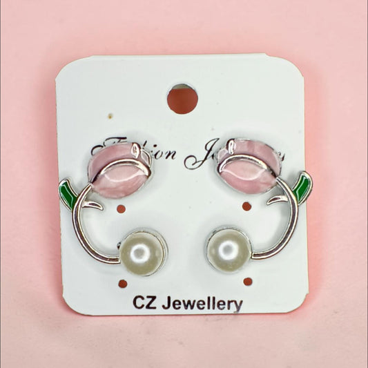 Combo Set of Pearl & Floral Designer Earrings for Women and Girls